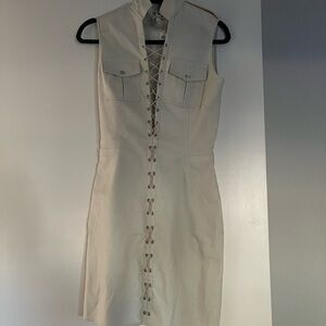 Balmain Style Haute Hippie Lace Up Dress